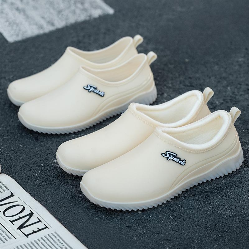 New Shallow Mouth Four-season Rain Shoes Women's Short Tube Non-slip Waterproof Shoes Low-top Work Rubber Shoes