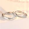 Кольца для пар, классические модели, простая модная регулируемая пара колец, подарок на день Святого Валентина для подруги