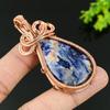Natural Sodalite Gemstone Handmade Copper Wire Wrap Gift Pendant 2.64 p6W13