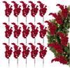 Christmas Artificial Flower Branch Accessories Artificial Green Plants Holiday Decorations Artificial Plants Red Fruit Berries Fruit Branches