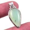 Natural Chrysoprase Gemstone 925 Solid Sterling Silver Gift Pendant 1.25" M6k87