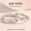 Персонализированные глянцевые кольца для пары: Гравированные открытые кольца для отношений на расстоянии