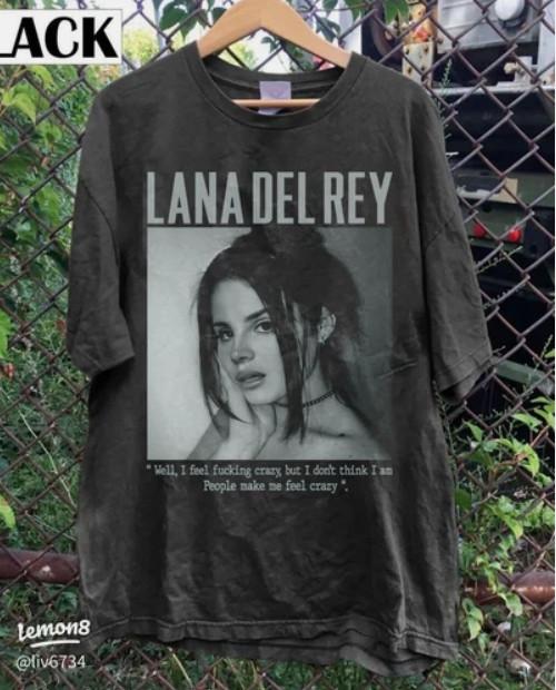 Ремейк Lana Del Rey 90-х базовая черная Редкая футболка с коротким рукавом Унисекс Футболка