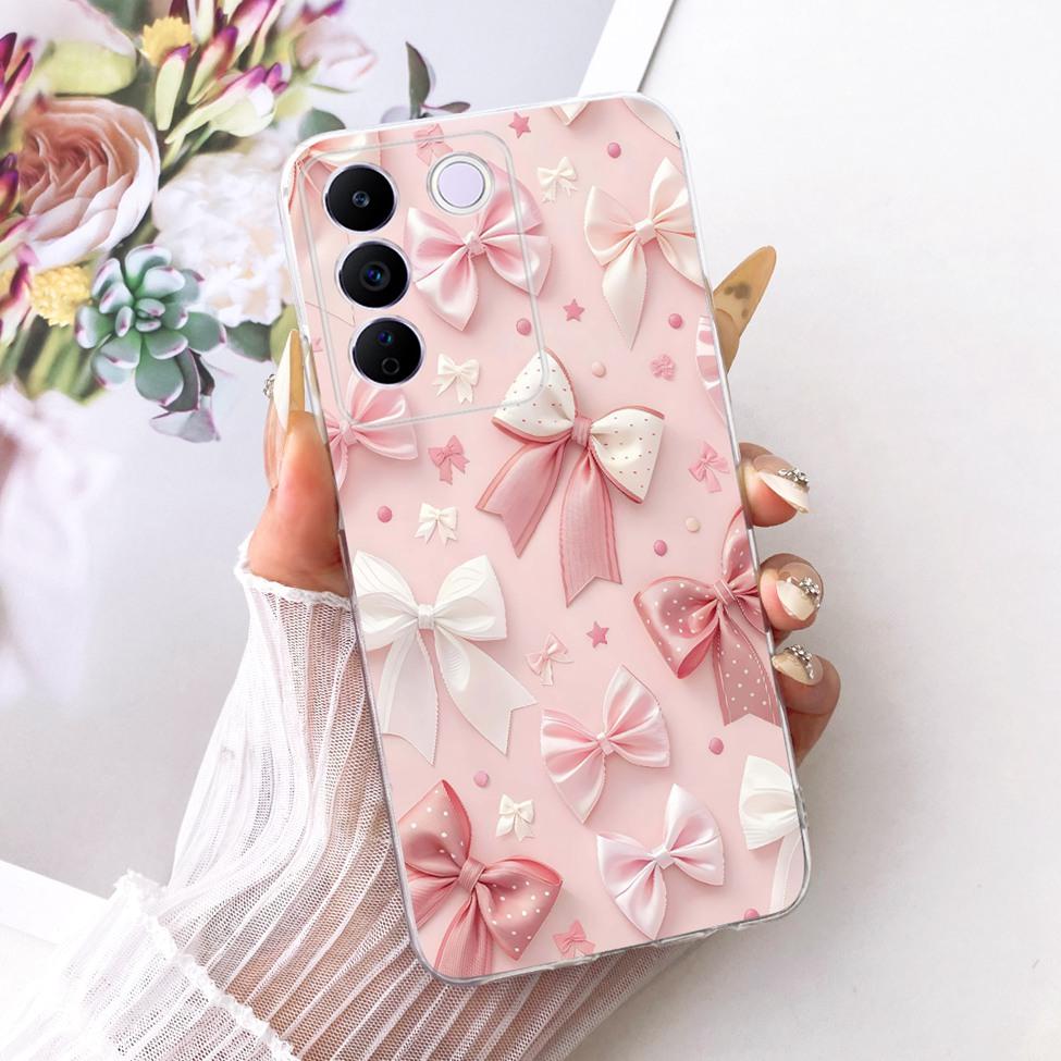 Transparent Cover For Vivo S16e 5G Case V2239A Cute Cat Fashion Butterfly Funny Painted Casing For VivoS16e 5G