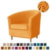 Velvet Tub Cover Chair Jacquard Single Seat Sofa Slipcover 1 Seate Living Room  Furniture Couch Washable Club Armchair Cover