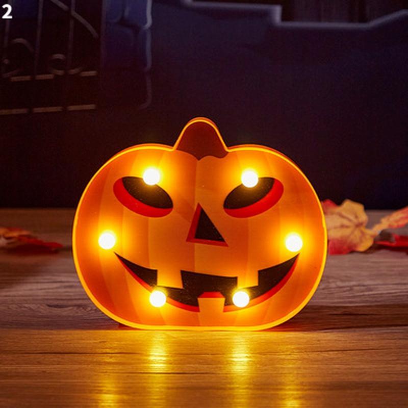 Ужас Хэллоуин Тыква Украшение Призрак Летучая Мышь Паук Светодиодный Ночник Праздничный Бар Домашняя Вечеринка Украшения Реквизит Украшения Хэллоуина