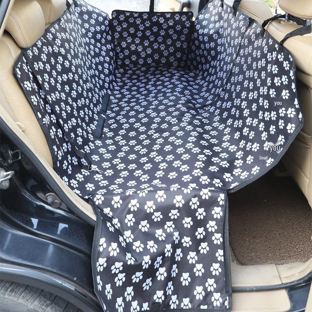 Waterproof Dog Car Seat Mat with Zipper - Pet Back Seat Cushion