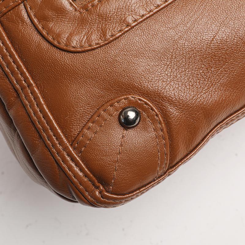 Женская сумка с несколькими карманами, мягкая кожаная сумка через плечо для мам среднего возраста