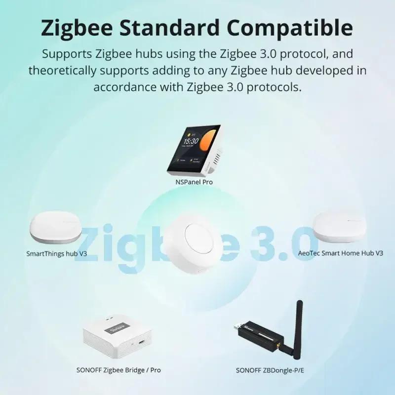 SNZB-01P Беспроводная Zigbee кнопка-выключатель Умный выключатель для сцен Умный дом Голосовое управление Для приложения EWeLink Alexa Home Assistant