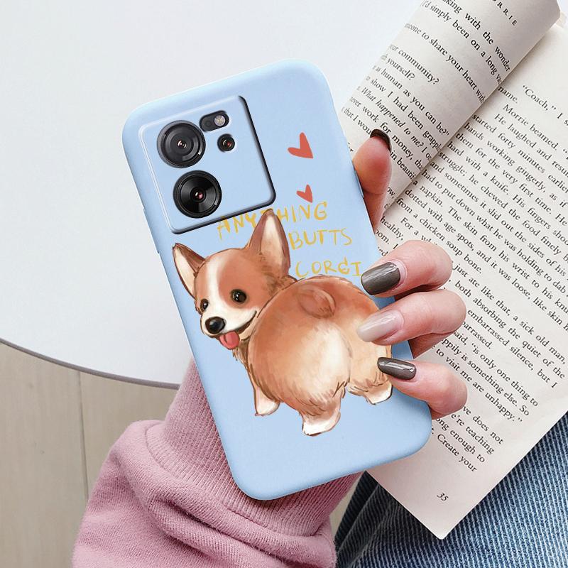 Чехол для Xiaomi 13T Pro, мягкий силикон TPU, чехол с цветочным узором, мультяшный рисунок, чехол для телефона, задняя защитная крышка для Xiaomi 13T
