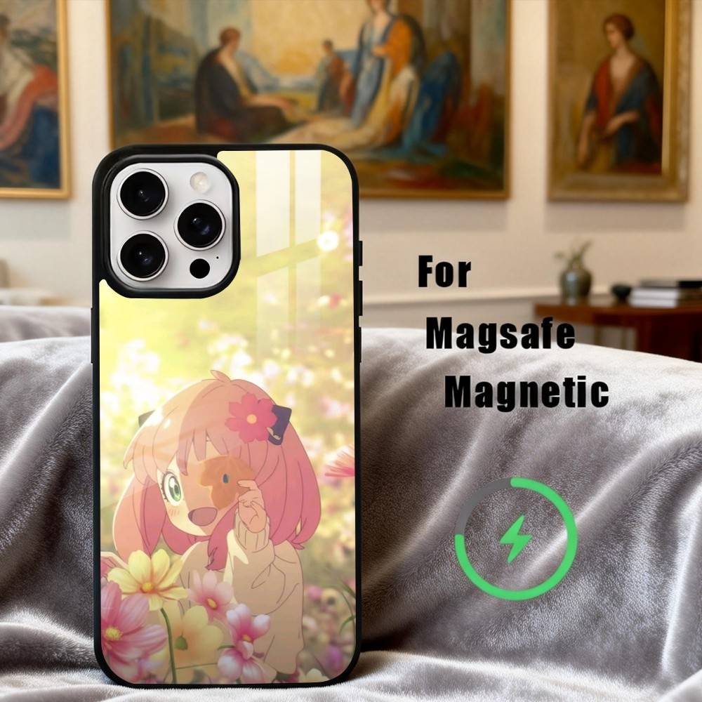 Чехол для телефона S-Spy X F-Family-Y A-Anime для iPhone 17,16,15,14,13,12,Plus,Pro,Max с магнитной беспроводной зарядкой MagSafe