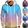 Men's Zipper Sweater Coat Printed Fashion Hooded Sweater
