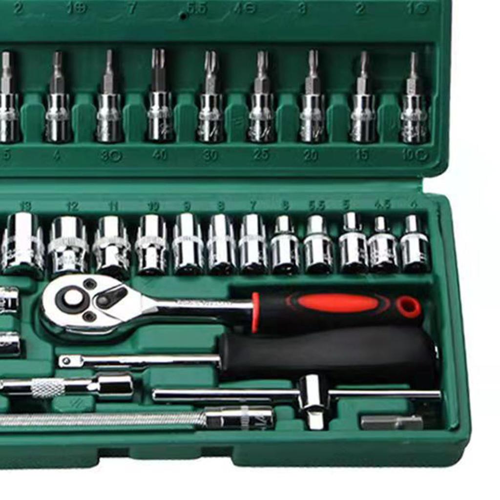 Набор трещоточных ключей 46 шт. Износостойкий трещоточный ключ с большим крутящим моментом Набор бит для отвертки для