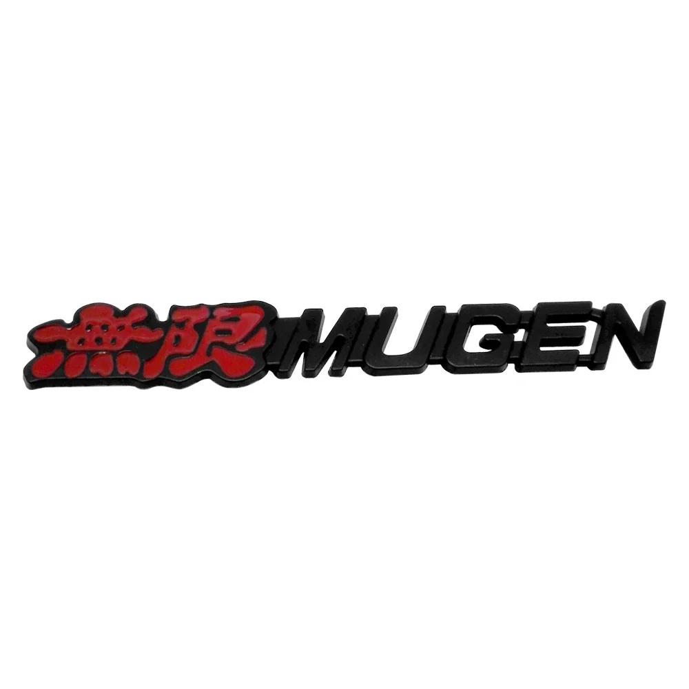 3D Metal Mugen Letters Car Front Grille Badge Rear Trunk Emblem Sticker For Honda Civic CRV H-RV City CRZ Fit Spirior