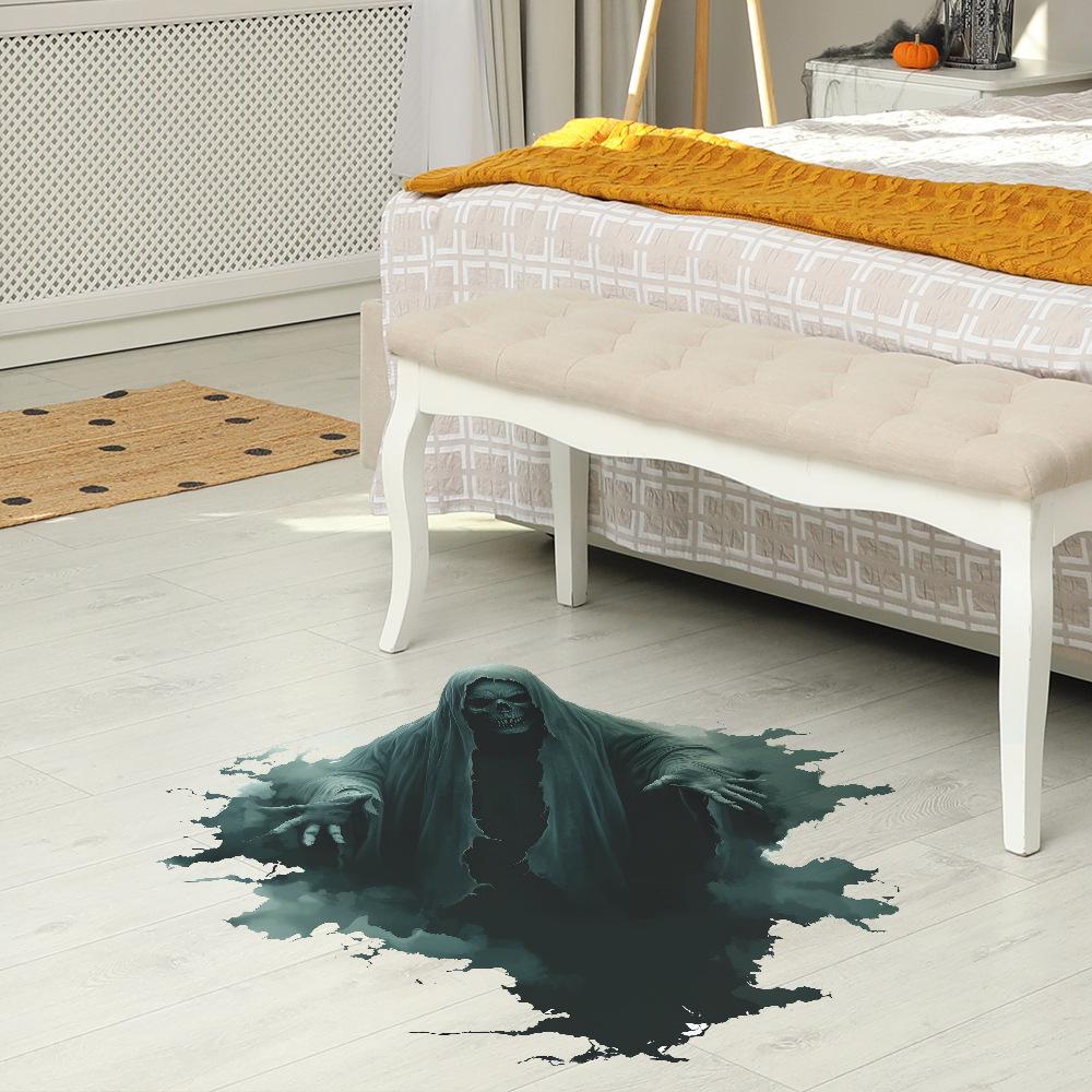 Halloween Atmosphere Decoration Scary Skull Head Bedroom Living Room Wall Stickers