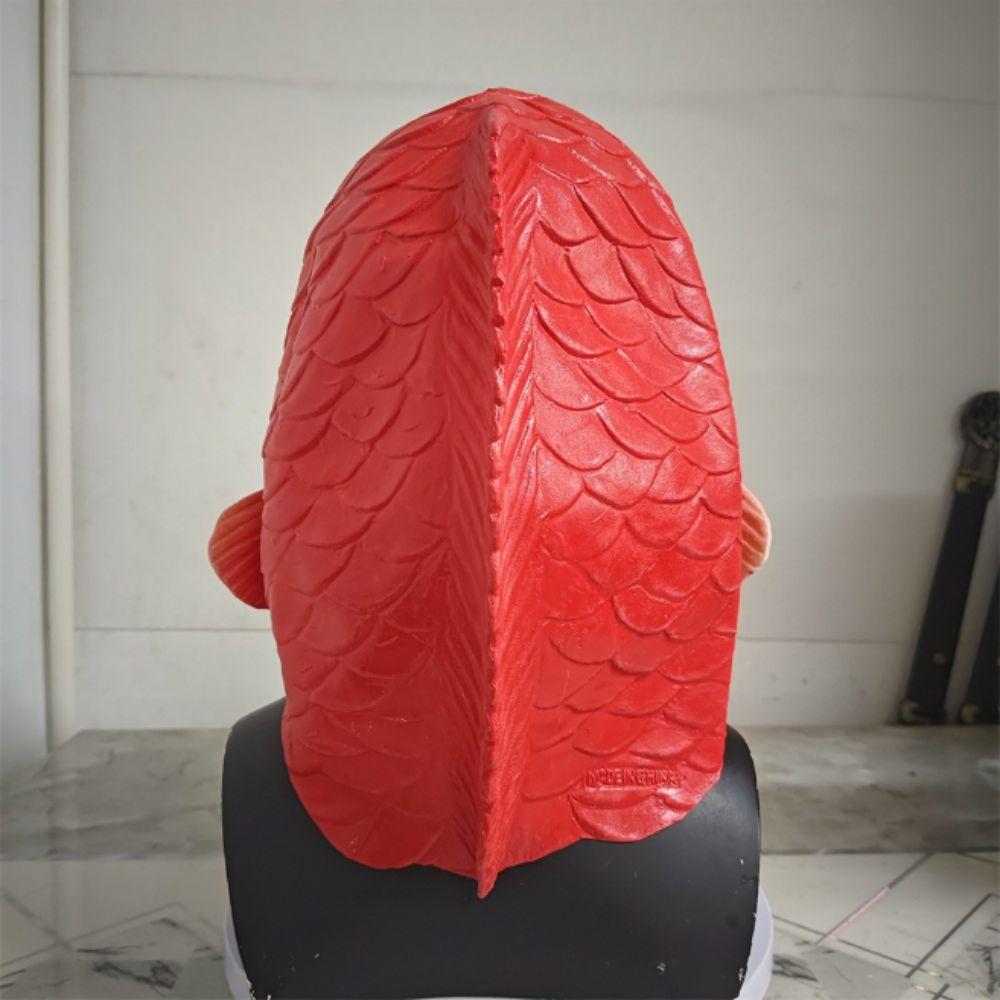 Realistic Fish Head Mask Latex Full Head Mask Funny Realistic Carp Mask Party Costume
