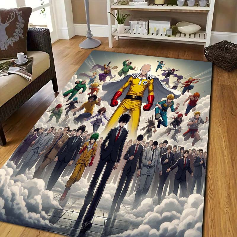 One Punch Man Saitama Cartoon Anime Printed Carpet Flannel Yoga Mat Living Room Bedroom Decoration Non slip Toilet Entrance rug