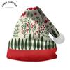 2024 Santa Claus Print Velvet Plush Christmas Hat for Adults & Kids - Double-sided Fleece