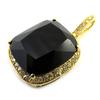 [M6996] - Black 'Sissi' Gold Plated Pendant