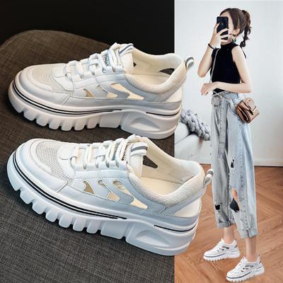 Женские летние сандалии Кожаные сандалии на платформе Повседневная обувь Daddy