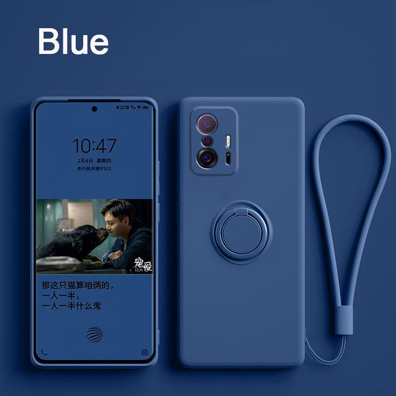 Luxury Magnetic Silicone Case Xiaomi Mi 10 10T Lite 11 11T 11i 5G NE Redmi Note 10s 11s 9 9s 9A 9AT 9C 8 8T POCO F3 Soft Full Cover Ring Holder Stand