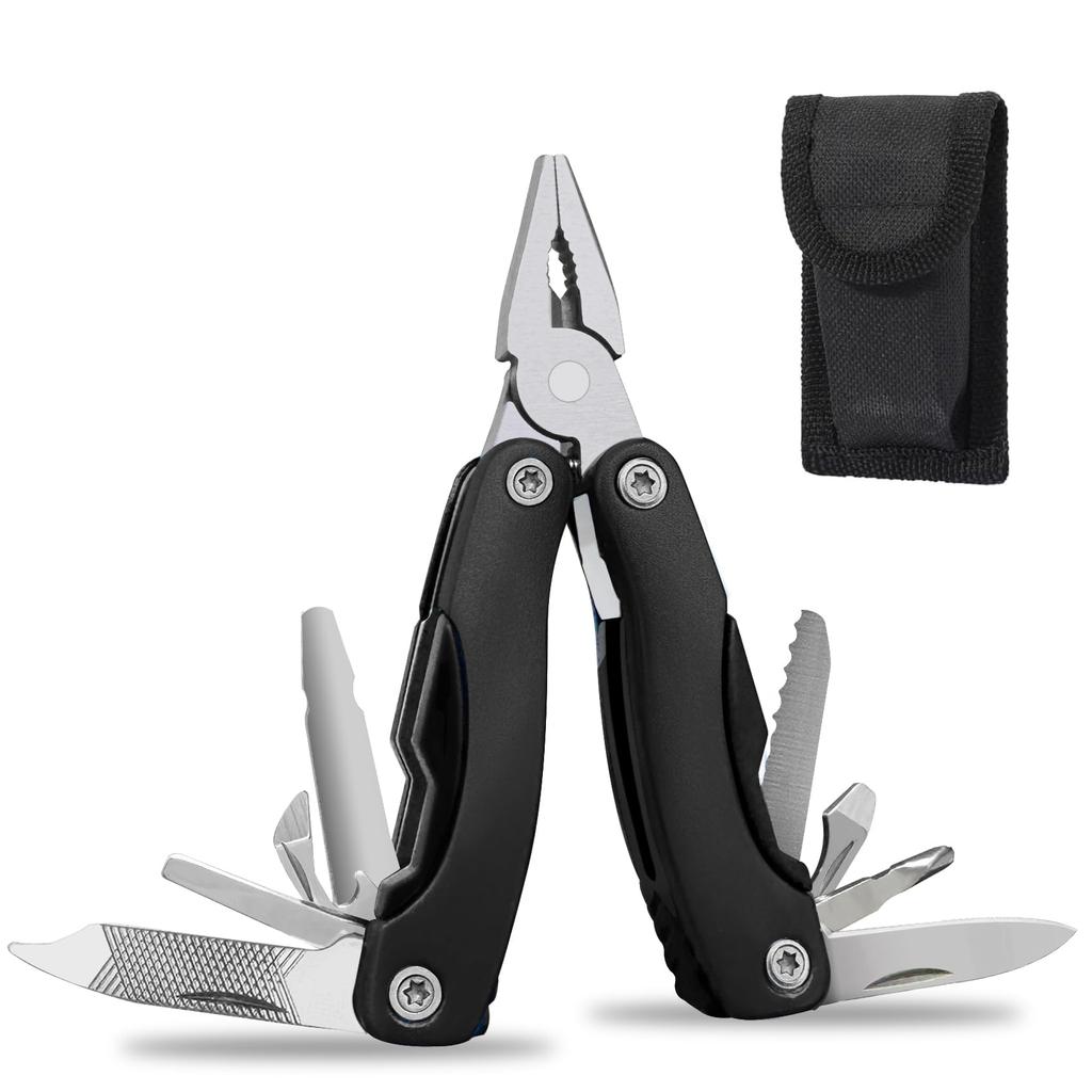 Wlikn Multi Tool Folding Pliers 12-in-1 MINI Size Stainless Steel