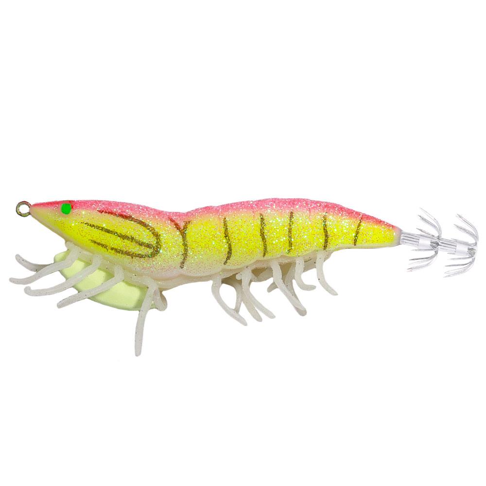 Светящаяся приманка для креветок, 12 см, 22,4 г, приманки для ловли кальмаров Leurre, приманка для кальмара, осьминога, каракатицы, Calamar 3,5 #, крючок