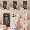 Популярный чехол для пары из 26 букв для Infinix Smart 8 HD Pro Plus Tecno Pova 6 Neo Spark 20 Pro 4G Itel A50, задняя крышка из жидкого силикона, противоударный корпус