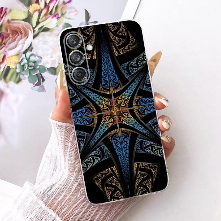 Чехол для Samsung Galaxy M55 SM-M556B Новый Цветок Бабочка Расписная Крышка Мягкий Силиконовый Чехол Для Samsung M55 M 15 Galaxy M15 Сумки