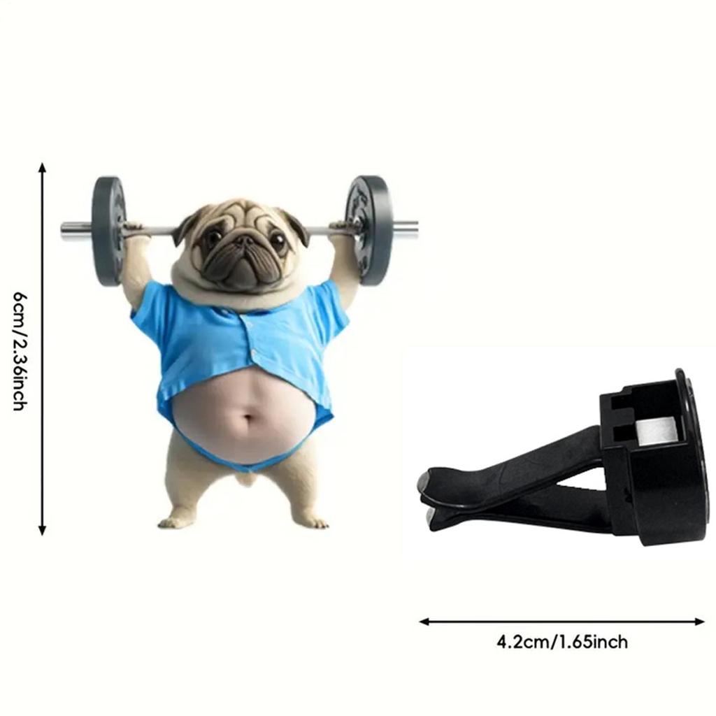 Car Air Freshener Clip Car Perfume Ornament Weightlifting Dog Shape Vehicle Fragrance Auto Perfume Scents for Women Men