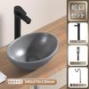 LUYI Овальная раковина для мытья рук, набор 340x270x130 мм, серый