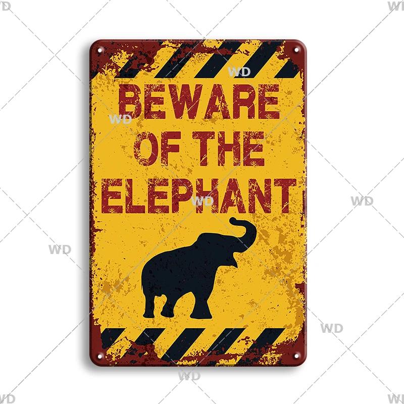 Предупреждение Опасность Металлические Знаки Остерегайтесь Животных Постер с Котом Винтажная Настенная Табличка Металлическая Тарелка Паб Бар Дом Живопись Декор для Мужской Пещеры