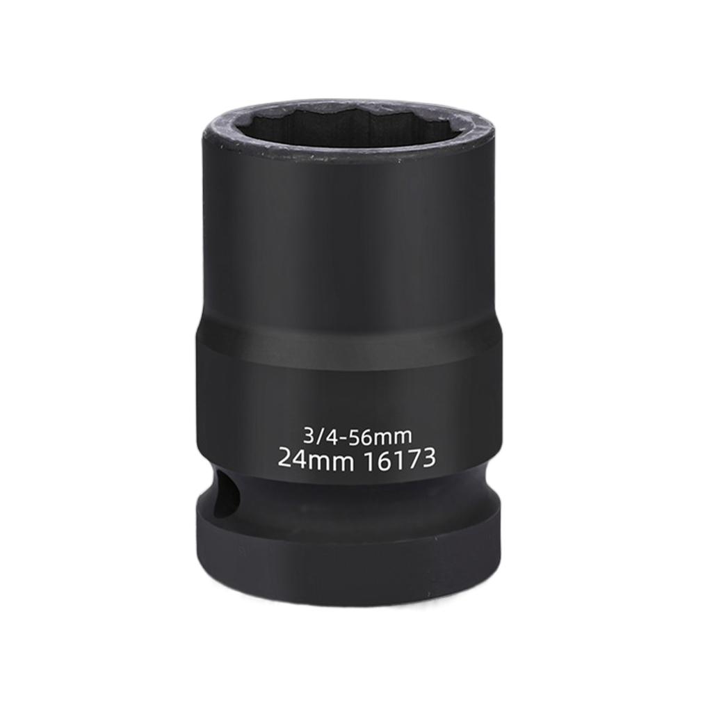 3/4Inch Drive Impact Wrench Socket 12 Point Drive Shaft Tool Power Socket for Heavy Duty Use Auto Repair Easy Removal