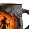 Vintage Coffee Mugs Mystical Witch Bark Texture Mug Halloween Campfire Cup Outdoor