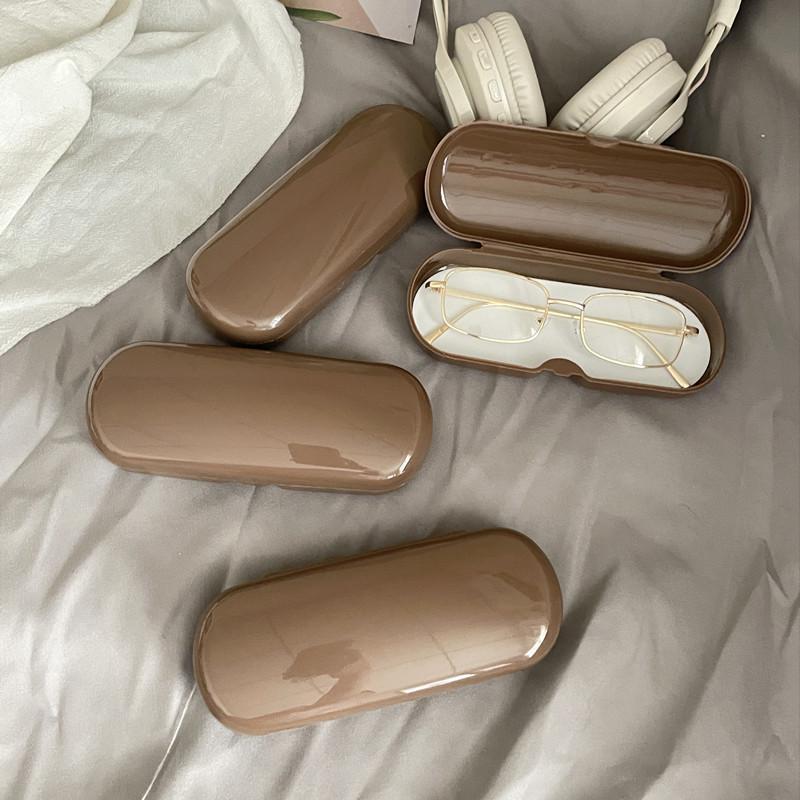 Кремовый цветной футляр для очков, дорожный защитный органайзер для очков, женские портативные милые солнцезащитные очки, коробка для хранения очков