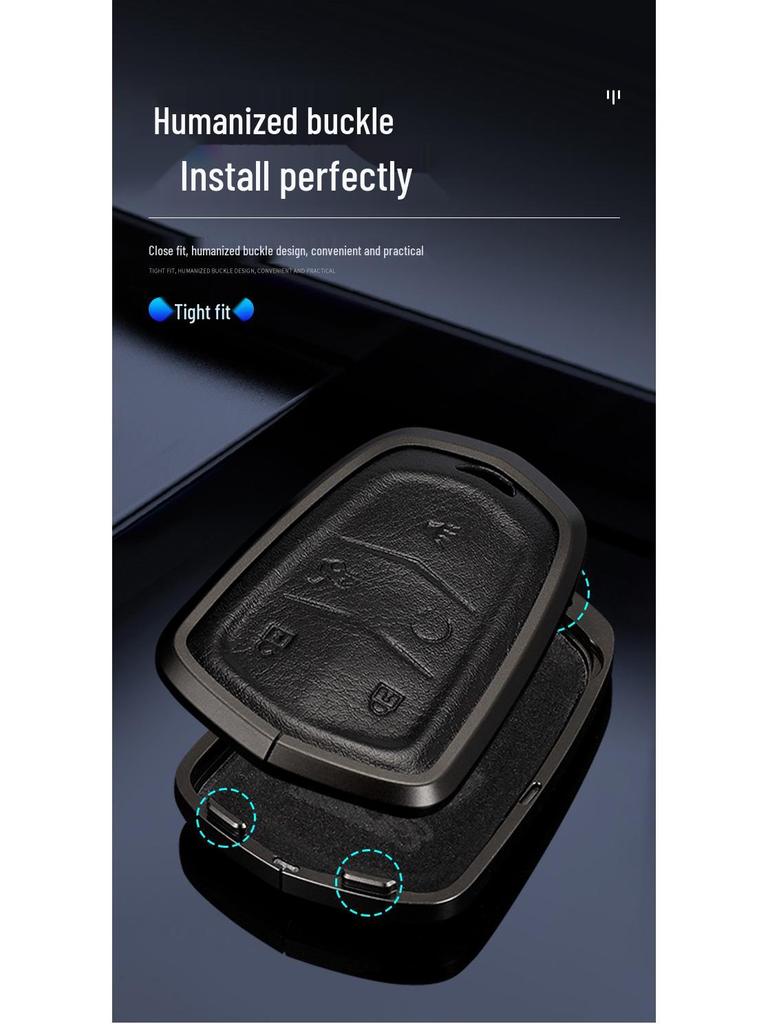 Защитный чехол для ключа Cadillac: Подходит для XT4, XT5, XT6, CT4, CT5 - Оригинальный чехол для ключа автомобиля с пряжкой.