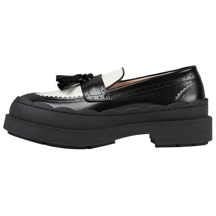 Gucci Женский лофер 'Черно-белый' Женский 750438 AACAS 1061