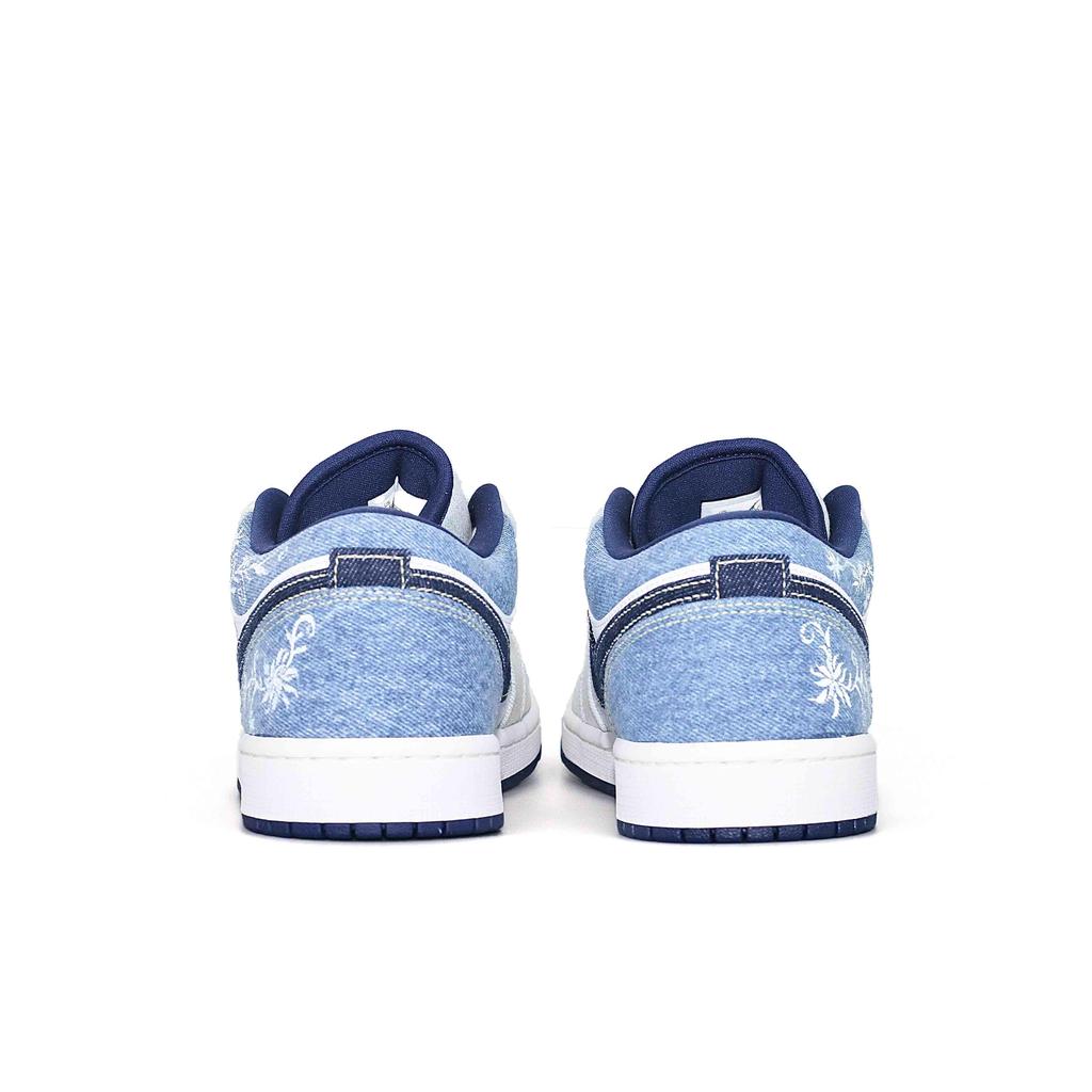 Jordan Air Jordan 1 Blue And White Porcelain Low top Vintage Basketball Shoes Unisex White Blue IH0648-141(Team1474-)