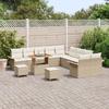 VidaXL Ensemble de canapé de jardin 13 pcs Beige polyrotin, Mobilier moderne pour jardin et terrasse, salon extérieur 3362196