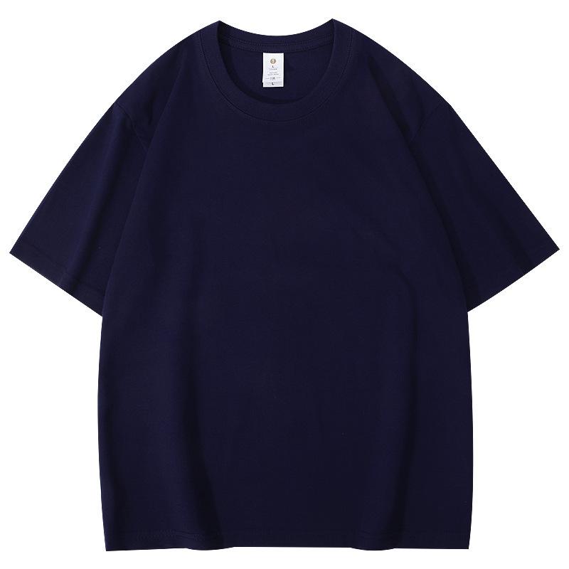 260g High-Quality Double Yarn Ice Cool Heavyweight Loose Drop Shoulder Short Sleeve T-shirt with Custom Logo for Class or Group Uniforms