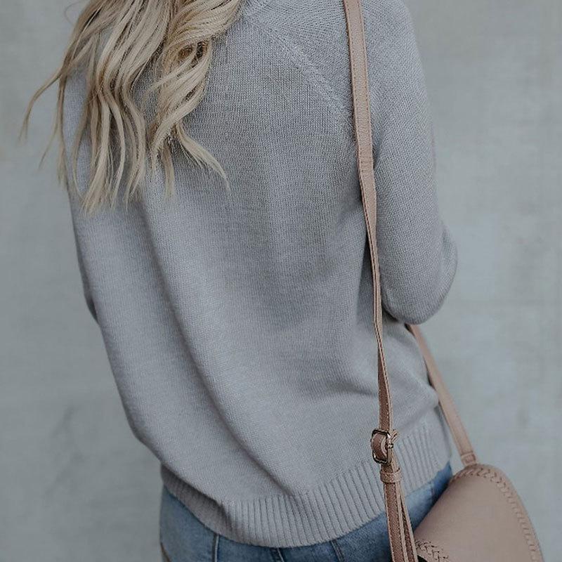 Женский осенне-зимний трикотажный свитер с круглым вырезом и леопардовым принтом Love Sweater