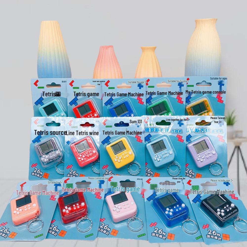Мини портативная игровая консоль Тетрис брелок игрушка