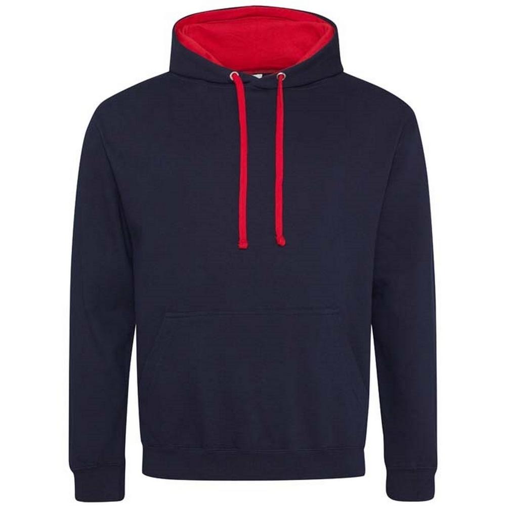 Унисекс толстовка с капюшоном Awdis для взрослых, однотонная, в стиле "varsity"