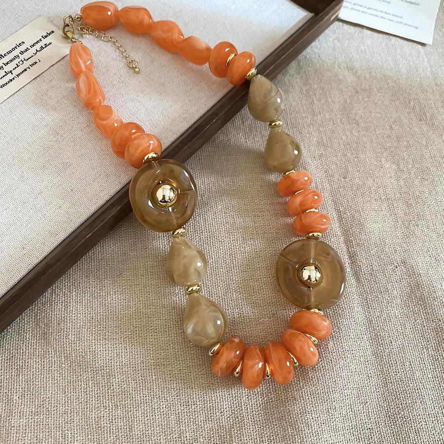 Европейское Ретро Геометрическое Бусины Нержавеющая Сталь Чокер Ожерелье