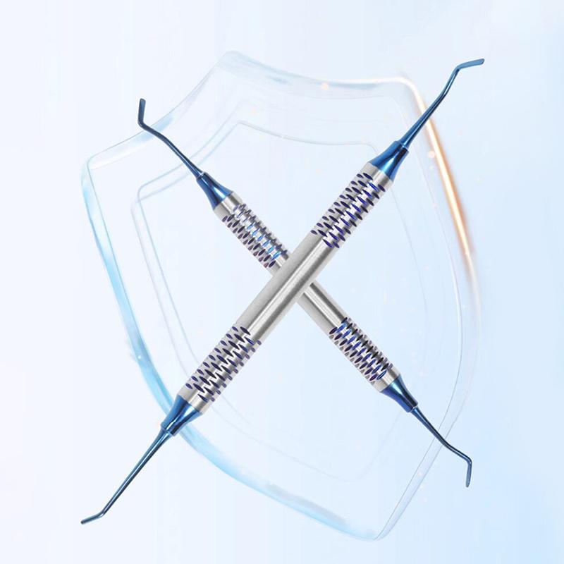 6Pcs Dental Composite Resin Filling Spatula Double Heads Mixing Carving Spatula Titanium Plated Head Filler