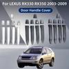 Для LEXUS RX330 RX350 2003 Автоаксессуары Глянцевый Черный Углеродные Накладки на Ручки Дверей Накладка Наклейка Стиль 2004 2005 2006 2007 2009