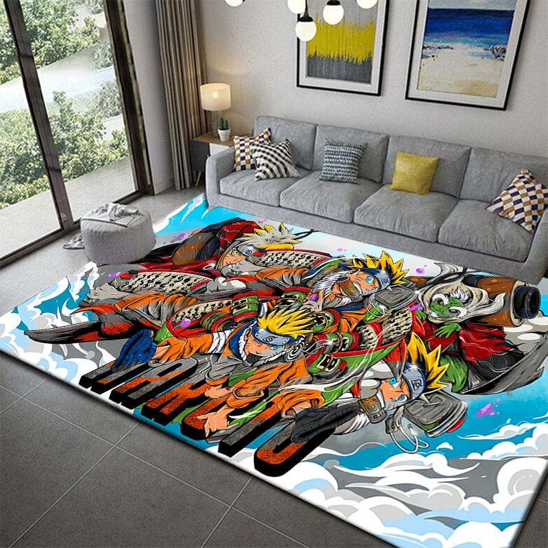 Naruto Ninja Legend Area Rug Soft Washable Non-Slip Plush Mat for Bedroom Living Room