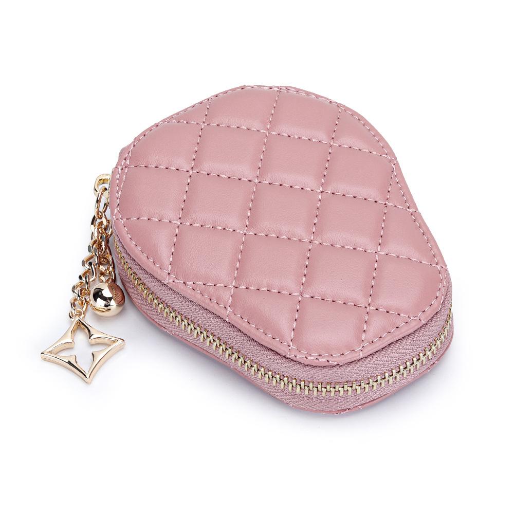 Держатель для кредитных карт из натуральной кожи, однотонная сумка на молнии, женский кошелек, банковский кошелек из овчины, дизайнерский стеганый картхолдер