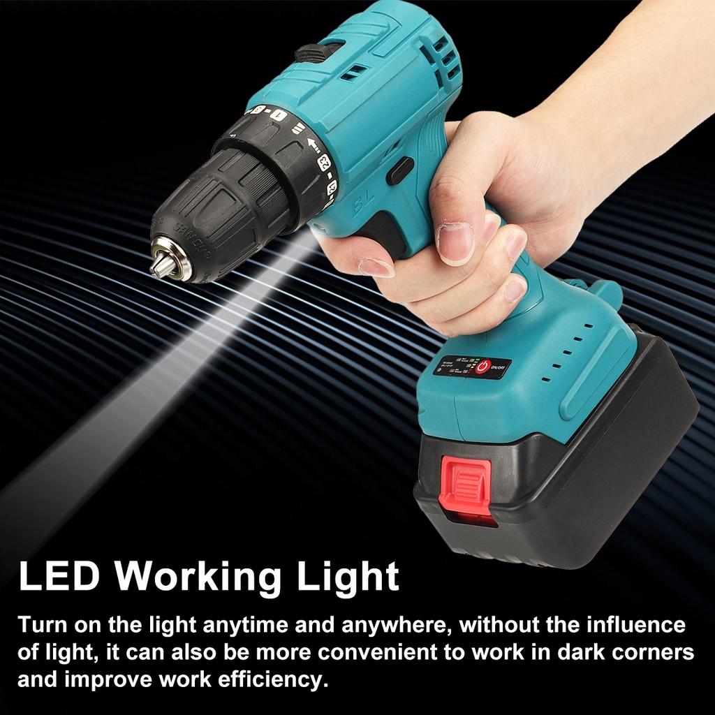 3 In 1 288VF 520N.M Brushless Electric Drill Impact Rechargeable Furnish Handheld Cordless Screwdriver with Lithium Battery