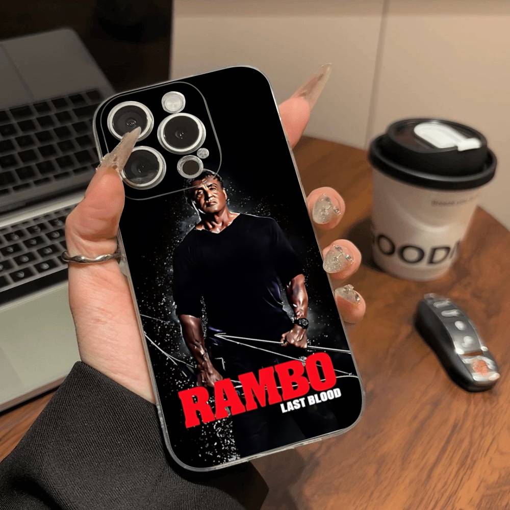 1 шт. Прозрачный чехол для телефона с изображением фильма «Рэмбо: Первая кровь» для IPhone 16 15 14 13 12 11 Pro Max Plus Мягкая крышка